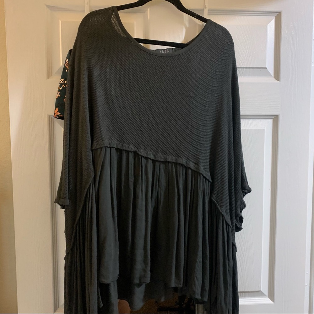 Dark Gray Tunic Top